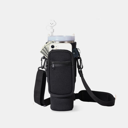 40 Oz Insulated Tumbler Cup Sleeve With Adjustable Shoulder Strap