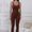 Scoop Neck Wide Strap Active Jumpsuit