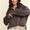 Davi & Dani Drawstring Hem Half Zip Raglan Sleeve Sweatshirt