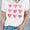 Heart Round Neck Short Sleeve T-Shirt