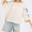 SAGE + FIG Star Patch Side Slit Round Neck Top