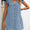 Ivy Lane Button Up V-Neck Cap Sleeve Mini Dress