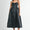 Solid Taffeta Spaghetti Strap Bustier Midi Dress