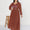 Plus Size Embroidered Tie Neck Long Sleeve Dress