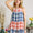 ADORA Plaid Tiered Babydoll Cami