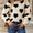 Fuzzy Heart Dropped Shoulder Sweatshirt