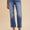 Annie Wear Distressed Raw Hem Straight Leg Cropped Jeans