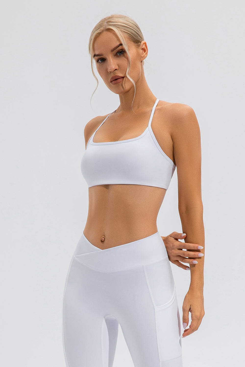 Crisscross Spaghetti Strap Active Cami