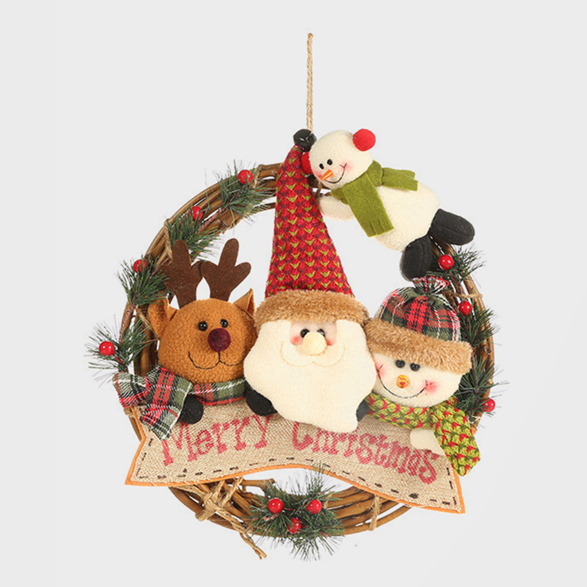 Christmas Doll Wreath Ornament