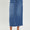 RISEN High Rise Back Slit Denim Skirt