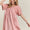 ADORA Round Neck Half Sleeve Babydoll Dress