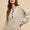 Annie Wear Half Button Ribbed Hem Sweater