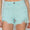 RISEN Mid Waist Frayed Hem Denim Shorts