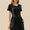 Ninexis Full Size Round Neck Ruched Dress with Pockets