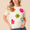 Crochet Flower Patch Sweater Top