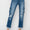 RISEN Full Size High Rise Cargo Ankle Roll Up Straight Jeans