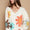 POL V-Neck Long Sleeve Flower Fringe Sweater