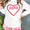 XOXO Heart Round Neck Dropped Shoulder Sweatshirt