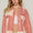 POL Crochet Patch Embroidered Button Up Jacket
