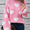 Angel Wings Heart Dropped Shoulder Long Sleeve Sweater