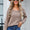 Angel Wings Decor Button Drop Shoulder Knit Top