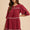 Annie Wear Tassel Contrast Trim Tie Neck Half Sleeve Tiered Dress