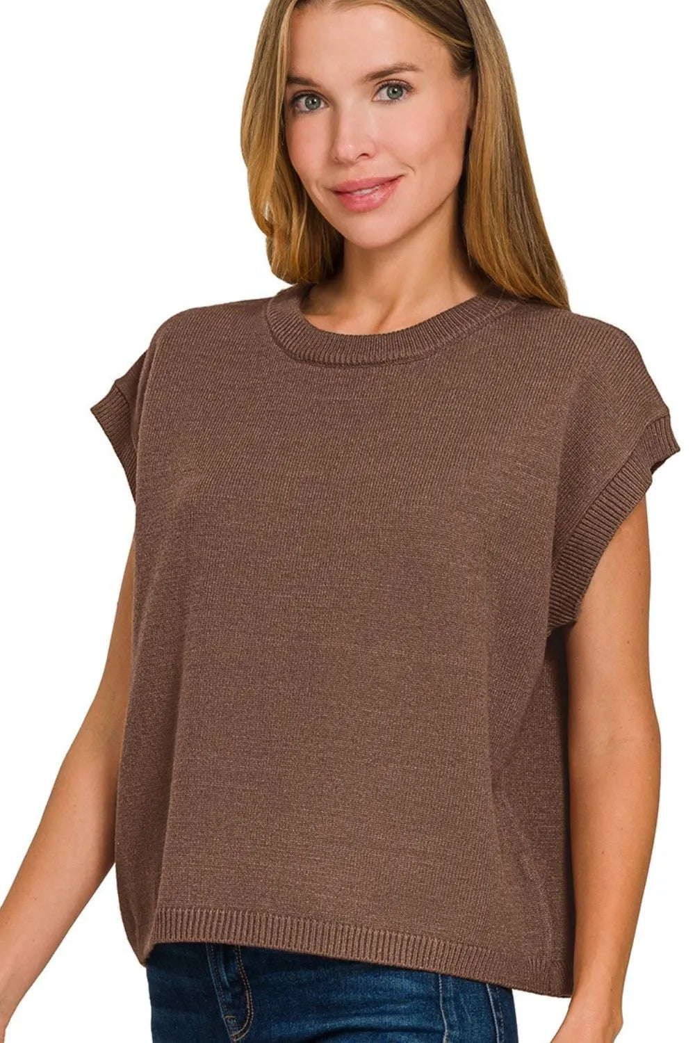 Oversized Viscose Sweater Vest