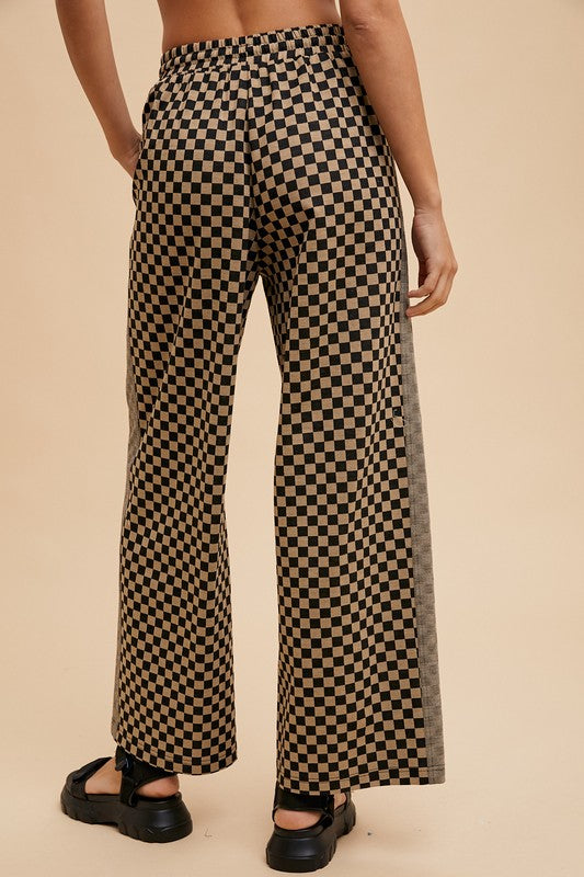 Drawstring Chickened Wide Leg Pants