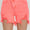 Raw Hem Asymmetrical Waist Denim Shorts