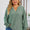 Plus Size Eyelet Notched Flounce Sleeve Blouse