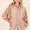 Mittoshop Striped Bubble Sleeve Button Down Shirt