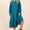 Mineral Wash Cotton Gauze Ruffle Midi Shirt Dress