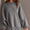 Double Take Side Slit Round Neck Long Sleeve Sweater