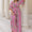 Plus Size Printed Half Sleeve Wide Leg Jumpsuit