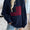 Devine US Flag Round Neck Long Sleeve Knit Top