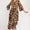 Leopard Asymmetrical Ruffle Midi Dress Plus Size
