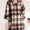 FAM-FAM Button Up Plaid Long Sleeve Shirt Dress