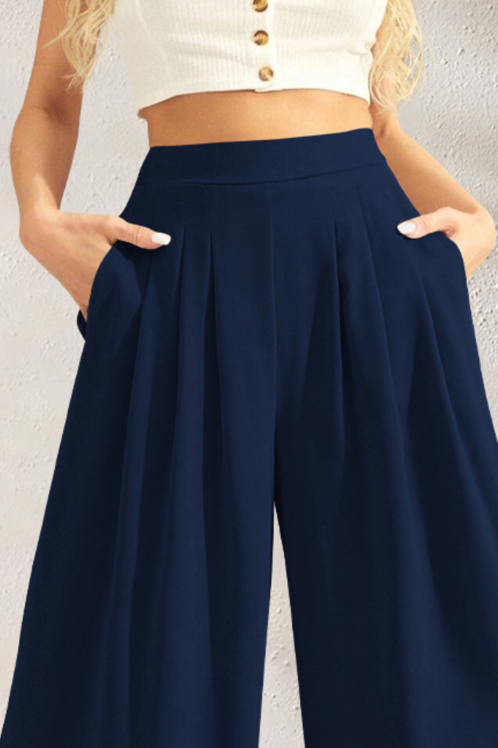 FAM-FAM High Waist Wide Leg Pants