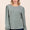 Mittoshop Round Neck Long Sleeve Rib Knit Top