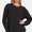 Zenana High Low Long Sleeve Waffle Sweater