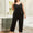 Plus Size Lace Trim Slit Cami and Pants Pajama Set