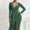 High-low Ruched Surplice Long Sleeve Dress