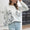 Cat Pattern Round Neck Long Sleeve Pullover Sweater