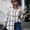 Mandy Plaid Collared Neck Long Sleeve Shirt