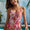 FAM-FAM Printed Sweetheart Neck Spaghetti Strap One-Piece Swimwear