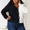 Angel Wings Woven Right Contrast Button-Front V-Neck Cardigan