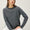 Be Cool Striped Trim Round Neck Long Sleeve Sweater