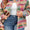 Plus Size Pocketed Printed Collared Neck Jacket