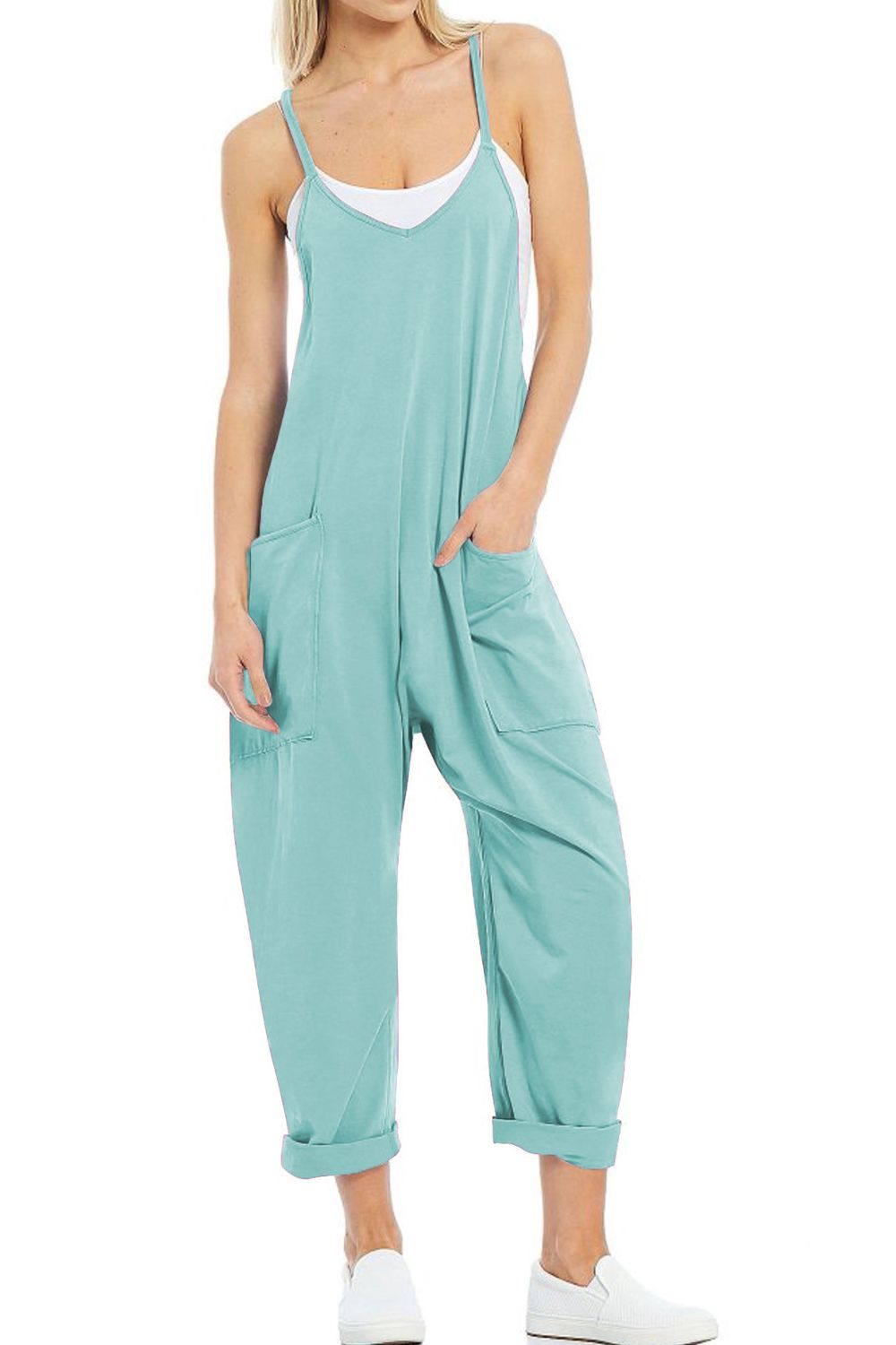 Lovelet Spaghetti Strap Jumpsuit with Pockets