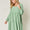 Full Size V-Neck Balloon Sleeve Tiered Dress with Pockets